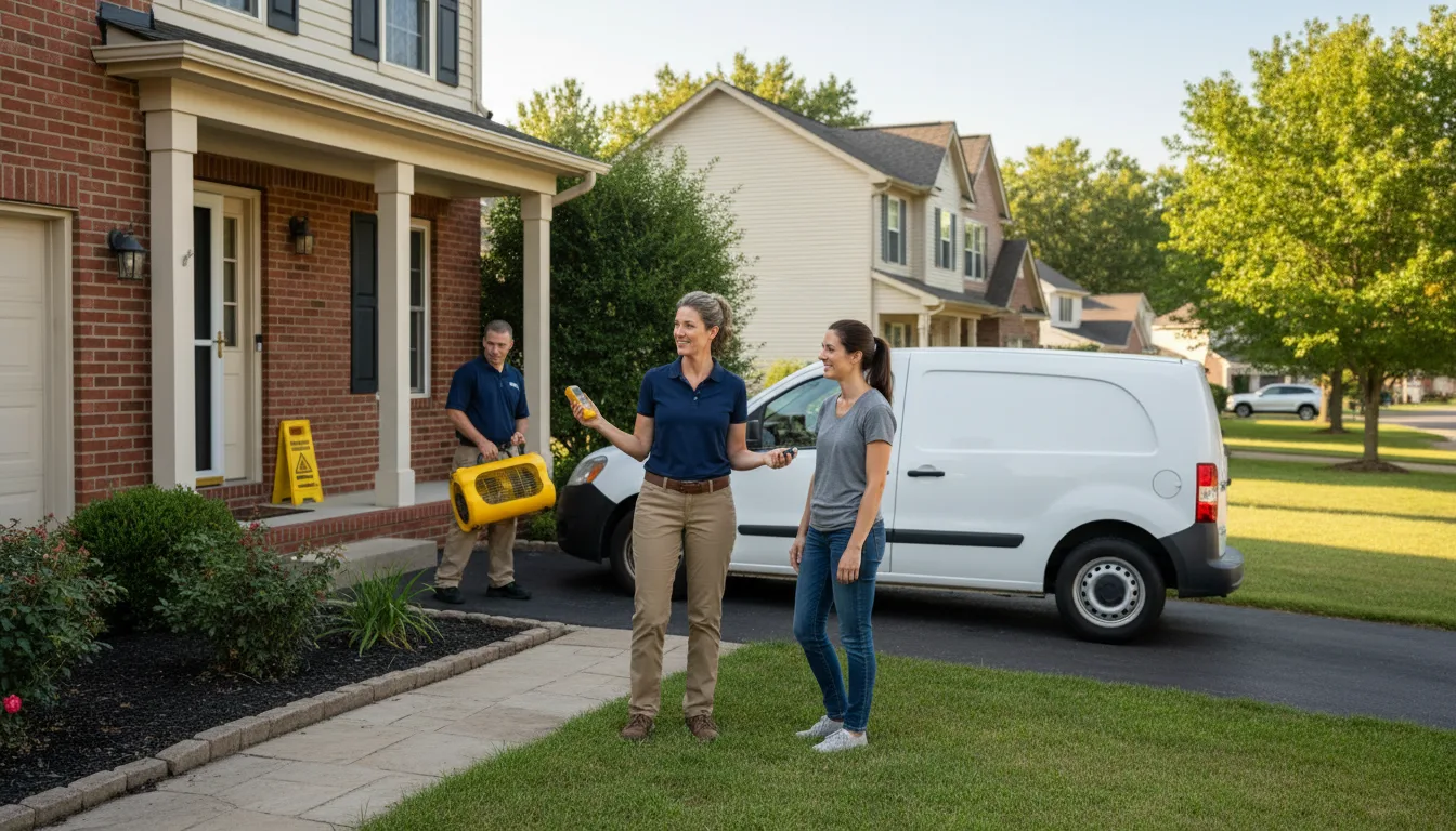Residential water damage restoration in Spring Valley, IL